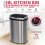 NETTA NETTA 50L Stainless Steel Sensor Bin - Silver 2