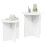 VidaXL vidaXL Side Table Set 2 pcs High Gloss White Engineered Wood 3