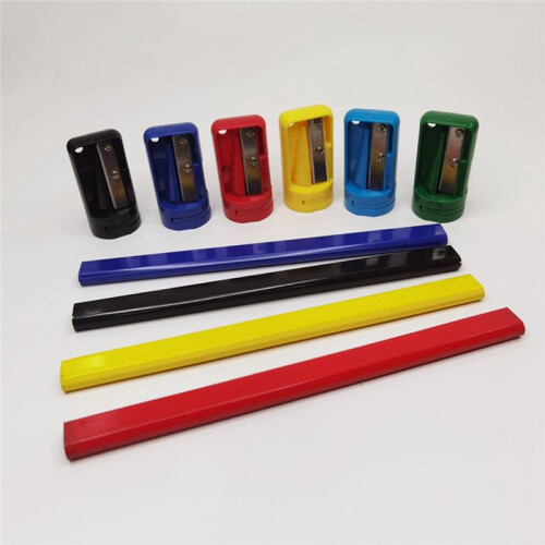 15pcs Octagonal Carpenter Pencil Sharpener Square Oval Carpenter Pen Manual Sharpener Black 1