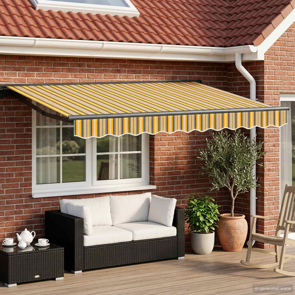 Vidaxl Electric Retractable Awning 3 X 2.5 M Polyester With Pu Coating