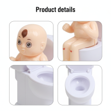 (White) Fun Toilet Prank Toy with Spray (50 chars)