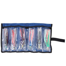1 Set of 6Pcs 6.5 Inch Trolling Skirt Lures Marlin Tuna Game Octopus Fishing Lures Ocean Boat Trolling Fishing Lures