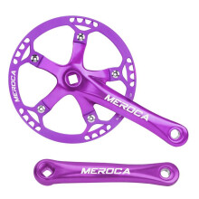 MEROCA Bicycle Square Hole Crankset Speed Folding Bike Crankset 45T Square Hole 170MM 130 BCD Crank