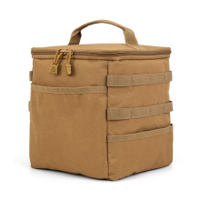 Outdoor Camping Storage Bag Tool Ground Nail Bag Gas Canister Picnic Cookware Utensils Kit Bag Brown