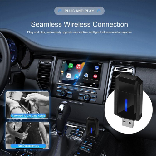 2 in 1 Wireless CarPlay Adapter&Android Auto Wireless CarPlay Adapter Type-C USB Plug &  Wireless CarPlay Adapter 2