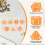 Polyhedral Dice Set 7 Piece  Handmade Dice Set with  Edges for RPG  Table Games D&D Pathfinder,Shiny Orange 5