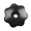M8 x 50mm Diameter Thread Clamping Star Knob Black Replacement 4Pcs 5