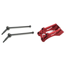 2 Set RC Car Parts: 1 Set CVD Steel Universal Drive Shaft & 1 Set Tail Fixed Parts Tail Wing Firmware Fittings Set