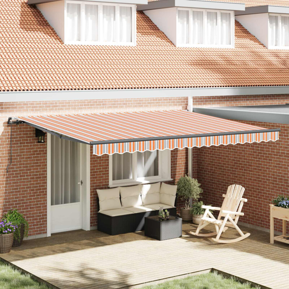 Vidaxl Retractable Awning Multicolour 450 X 350 Cm