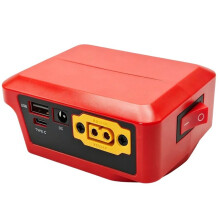 Adaptador para Batería de Iones de Litio para de 18 V con Pantalla Digital de Voltaje, Convertidor de Potencia Bidireccional XT60 USB
