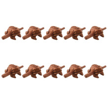 10X Carved Croaking Wood Percussion Musical Sound Wood Frog Tone Block Toy