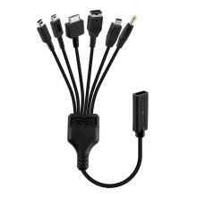 For NDS Lite U New 3DS XL LL 2DS SP PSP PSV Charger Cable Cords 6 in 1 USB Game Charging Cable