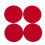 12 Pcs Auto Car Plastic Round Reflective Reflector Sticker Red 4