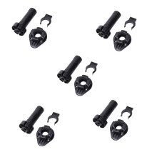 10x Plastic Adjustable Height Kitchen Cupboard Plinth Foot Leg Pair Black