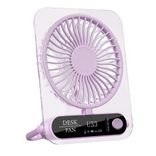 (purple-20, AS) CXINLky Babybrei-Kühlventilator, 3-in-1 (Hand/Clip/Tisch), USB, leise, für Kinder