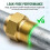 4 Pack Brass Natural Gas Quick Connect Adapter 1/4" Gas Pipe Quick Connector Grill Propane Conversion Connector 4