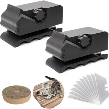 2 Pcs Cardboard Cutter for Cat Scratchers,Hand Cardboard Cutter with 10 Pcs Blade, Fun Cat Design for PrecisionCutting