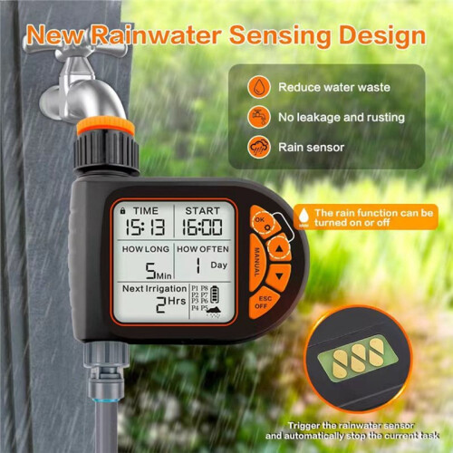 30M 1/4" Garden  Timer Irrigation Set IPX5 Waterproof LCD Automatic Watering Controller 2
