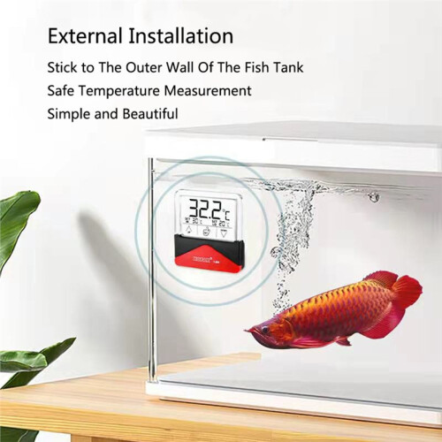 External Aquarium LCD Digital Fish Tank Thermometer Touch Screen Temperature Meter Temperature Control for Fish Tank 1