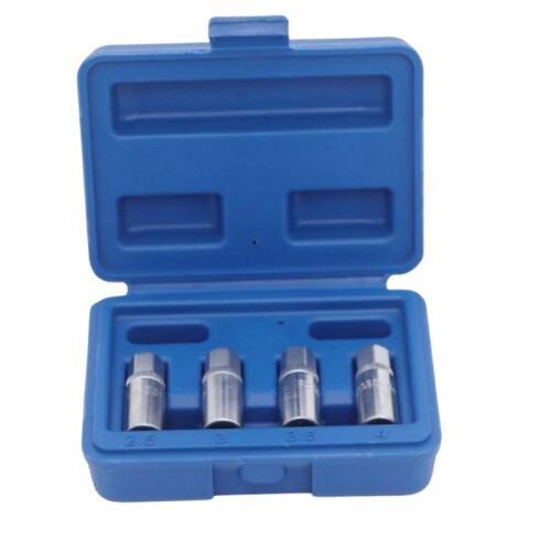 4 Pieces Stud Extractor Set Broken Stud Remover 1/4 Drive Socket Screw Extractor Installer Kit for Auto Repair 1