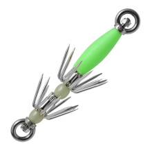 Large Squid Bait, Squid Hook, Squid Fixture Hook, Fishing Luminous Umbrella Hook, 15cm Squid Fixture Hook Green