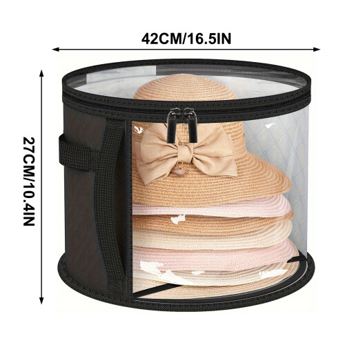 (Black) 7-Slot Cowboy Hat Organizer for Closet Storage 2