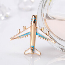 (A) Alloy Airplane Brooch Pin for Women Men