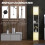 Lampada da terra moderna con 2 ripiani, interruttore a catenella, bianco e nero 8