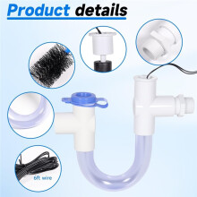Condensaatafsluiter met Ingebouwde Overloopbeveiliging voor HVAC-Systemen en Airconditioners, 3/4 Inch Standaard PVC U-Vormige Sifon