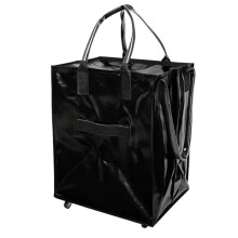 Large Capacity Folding Shopping Cart Bag with Wheels Portable Foldable Ideal for Shopping and Camping Holds B
