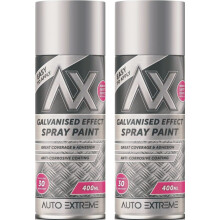 2 x 400ml Galvanised Effect Spray Anti Corrosive Coat Protect Metal