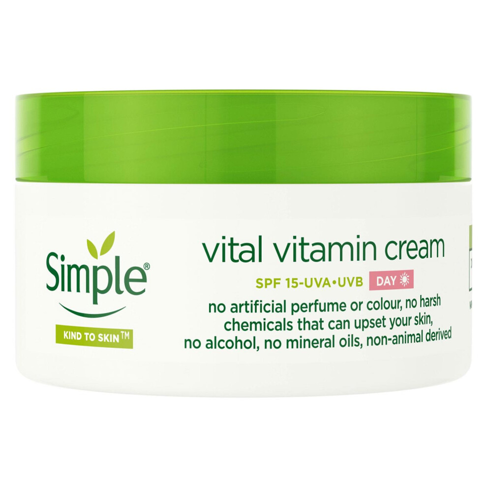 Simple Kind To Skin Day Cream Spf15 Vital Vitamin Face Moisturiser