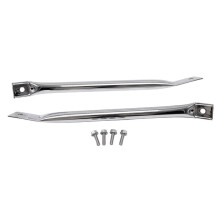 1Pair Chrome Radiator Support Bars W/ Bolts for Chevy Camaro Z28 1970-1981 Street Hot Rod 17 3/4 Radiator Bracket