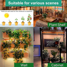 Set van 4 LED-Plantenlampen met Volledig Spectrum, 540 LED'S, Timer en Instelbare Helderheid, Amerikaanse Stekker
