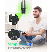 Repetidor Wi-Fi Inalámbrico de 300 Mbps, Amplificador de Señal de Red, Extensor de Enrutador Inalámbrico A