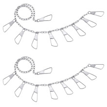 2-Pack Stainless Steel Fishing Chain Stringers with Swiveled Snaps for Freshwater and Saltwater