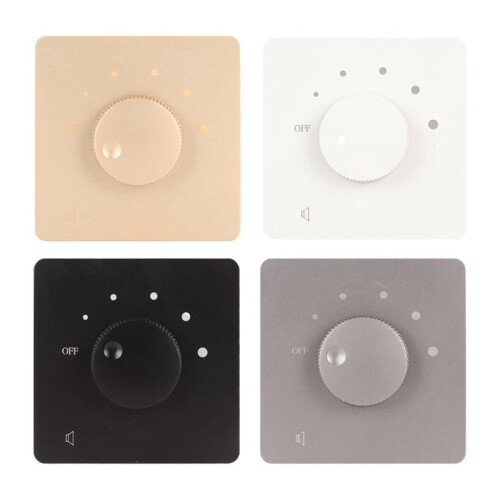 50W Fixed Impedance Volume Control Knob 5-Level Rotary Audio Controller Max 50W in-Wall Speaker Level Attenuator C 2