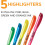 BIC BIC Brite Liner Highlighters, Chisel Tip, 5-Count | Assorted Colors | Pack of 2 2