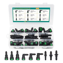 30-Delige Brandstofleiding Snelkoppelingenset, Brandstofleiding Reparatieset Slang Snelkoppeling SAE 7,89 mm 9,49 mm 9,89 mm Naar Binnendiameter 8 mm