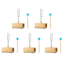 5X 528HZ Tuning Fork, Tuning Fork Resonance Box, para Terapia de Sonido, Yoga, Meditación Y Relajación