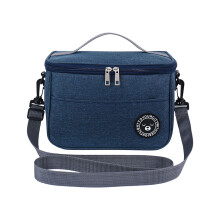 (Small dark blue) Insulated Oxford Lunch Bag for Work & School