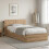 VidaXL vidaXL Bed Frame with Storage Artisan Oak 90 x 190 cm Engineered Wood 1