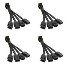 4X for GPU RTX4090 RTX4080 4X8 Pin PCI-E to 16 Pin Card Power Cable 12VHPWR Connector 90 Degree Elbow Cable