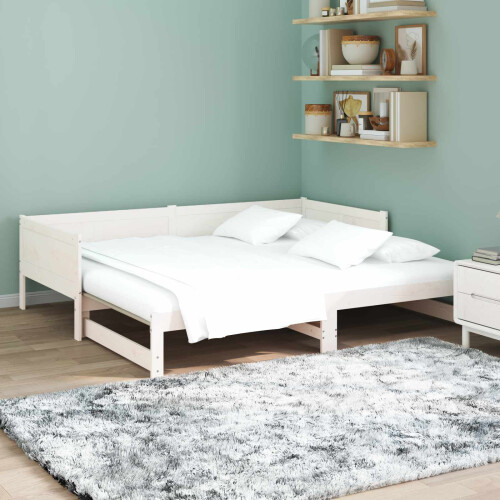 VidaXL vidaXL Pull-out Day Bed White 180 x 200 cm Solid Pine Wood 1