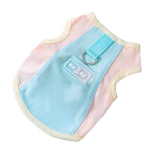 (Blue, S) Gilet rafraîchissant maille respirant pour chien petit, polyester color block avec anneau en D pour promenade été