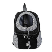 (Black, 30x34x16 cm) Pet Carrier Backpack for Dogs, Breathable Mesh Travel Shoulder Bag, Small Medium Large Sizes
