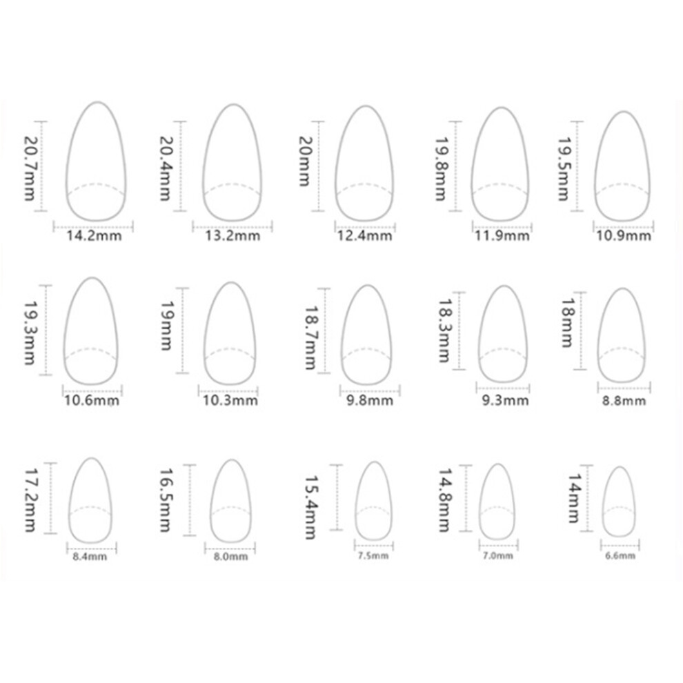 Reach-Tools Sun-Printed Odorless Almond Fake Nails