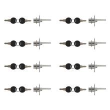 8X Zinc Alloy Computer Desk Cabinet Mailbox Drawer Cupboard Locker Cam Lock with Keys, Silver