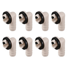 8X Air Conditioner Ac Drain Hose Connector Elbow with Rubber Ring for -Split Units and Window Ac Unit 3/5 Inch(15mm)