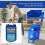 Secchio per mocio da 20 litri con strizzatore, ruote e manico, in plastica, blu 6